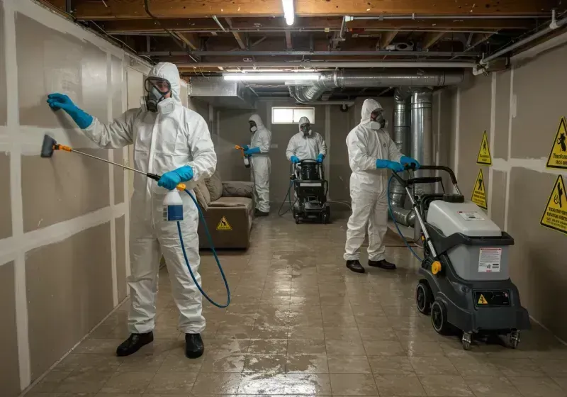 Basement Moisture Removal and Structural Drying process in Middleburgh, NY